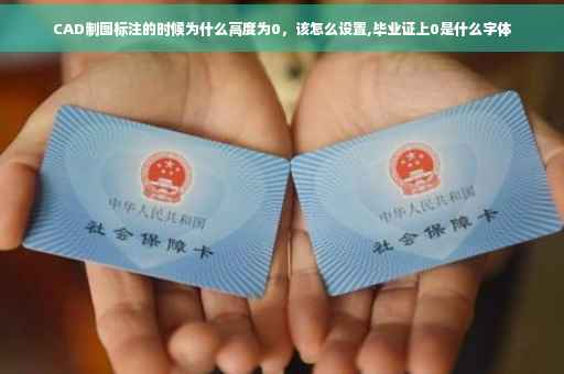 CAD制图标注的时候为什么高度为0，该怎么设置,毕业证上0是什么字体