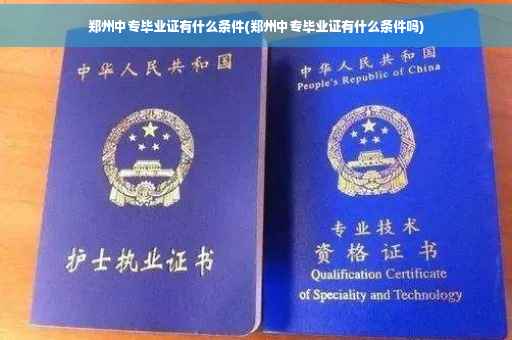郑州中专毕业证有什么条件(郑州中专毕业证有什么条件吗)