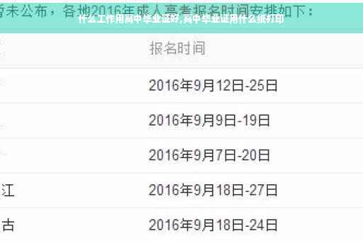 什么工作用高中毕业证好,高中毕业证用什么纸打印