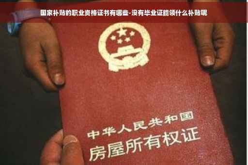 国家补贴的职业资格证书有哪些-没有毕业证能领什么补贴呢