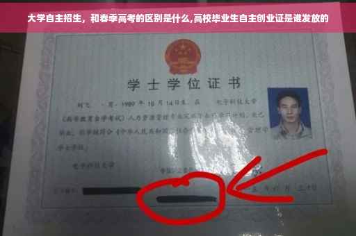 大学自主招生，和春季高考的区别是什么,高校毕业生自主创业证是谁发放的
