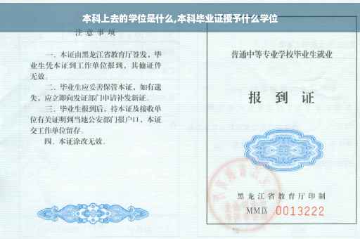 本科上去的学位是什么,本科毕业证授予什么学位