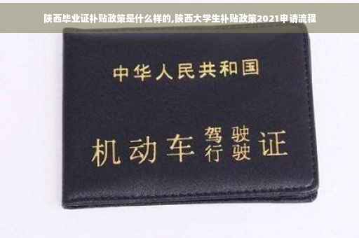 陕西毕业证补贴政策是什么样的,陕西大学生补贴政策2021申请流程