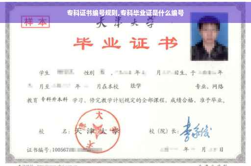 专科证书编号规则,专科毕业证是什么编号