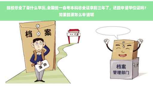 技校毕业了是什么学历,全国统一自考本科毕业证拿到三年了，还能申请学位证吗？如果能要怎么申请呢