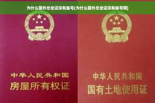 为什么国外毕业证没有编号(为什么国外毕业证没有编号呢)