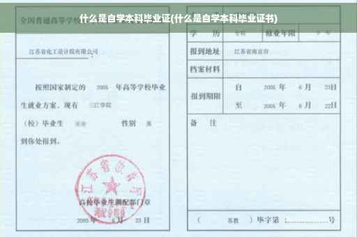 什么是自学本科毕业证(什么是自学本科毕业证书)