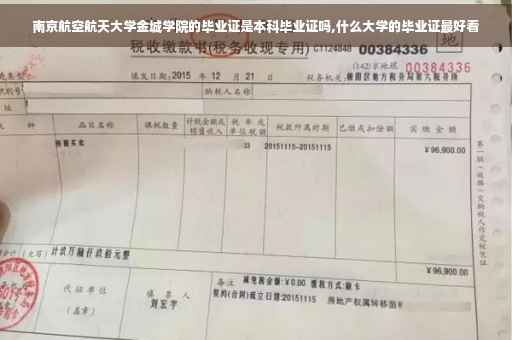 南京航空航天大学金城学院的毕业证是本科毕业证吗,什么大学的毕业证最好看