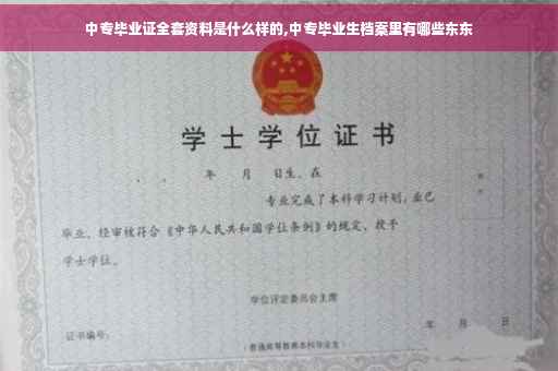 中专毕业证全套资料是什么样的,中专毕业生档案里有哪些东东
