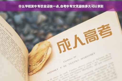 什么学校发中专毕业证快一点,自考中专文凭最快多久可以拿到