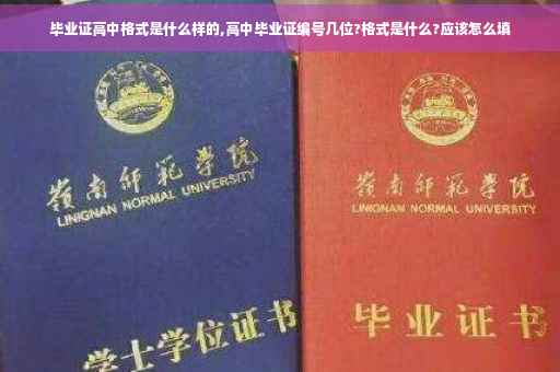 毕业证高中格式是什么样的,高中毕业证编号几位?格式是什么?应该怎么填