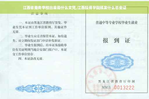 江西省商务学校出来是什么文凭,江西技师学院颁发什么毕业证