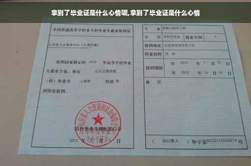 拿到了毕业证是什么心情呢,拿到了毕业证是什么心情