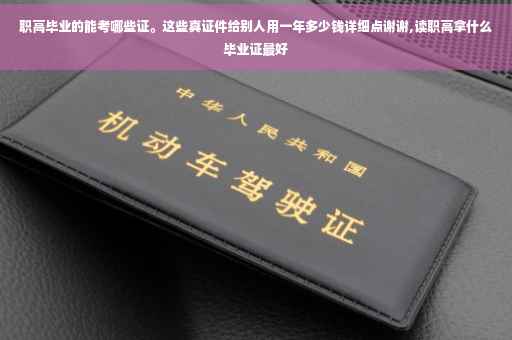 职高毕业的能考哪些证。这些真证件给别人用一年多少钱详细点谢谢,读职高拿什么毕业证最好