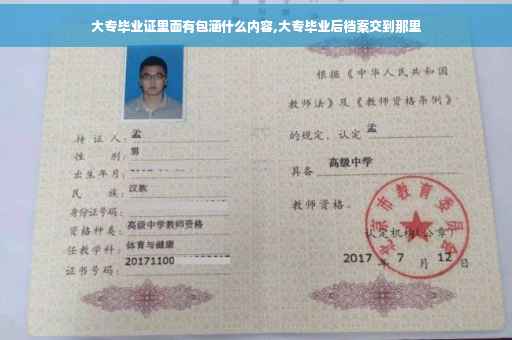 大专毕业证里面有包涵什么内容,大专毕业后档案交到那里