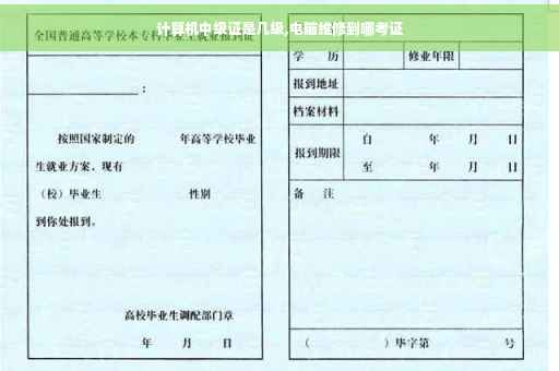 计算机中级证是几级,电脑维修到哪考证