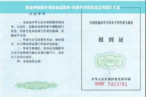 职业学校和中专毕业证区别-中职升学班毕业证书图片大全