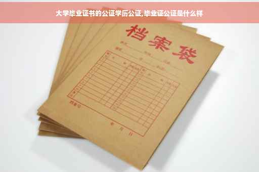 大学毕业证书的公证学历公证,毕业证公证是什么样