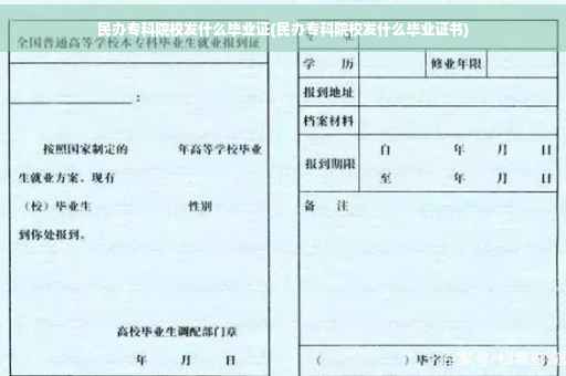 民办专科院校发什么毕业证(民办专科院校发什么毕业证书)