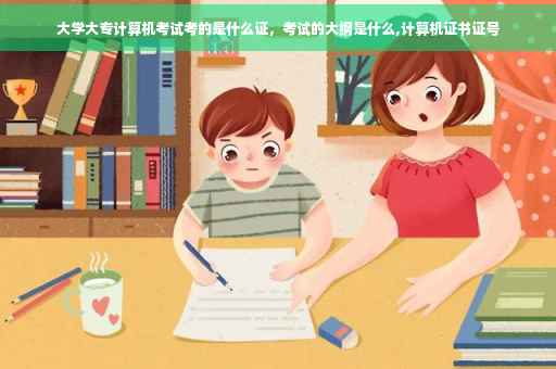 大学大专计算机考试考的是什么证，考试的大纲是什么,计算机证书证号