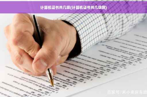 计算机证书共几级(计算机证书共几级啊)
