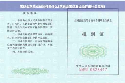 求职要求毕业证原件是什么(求职要求毕业证原件是什么意思)