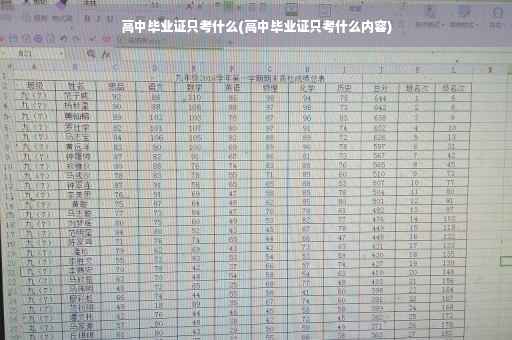 高中毕业证只考什么(高中毕业证只考什么内容)
