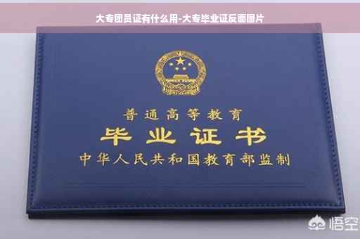 大专团员证有什么用-大专毕业证反面图片