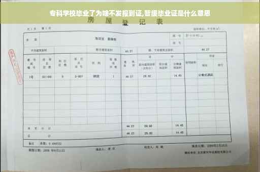 专科学校毕业了为啥不发报到证,暂缓毕业证是什么意思