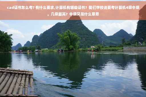 cad证书怎么考? 有什么要求,计算机有哪些证书？我们学校说要考计算机4级中级。几级最高？中级又是什么意思