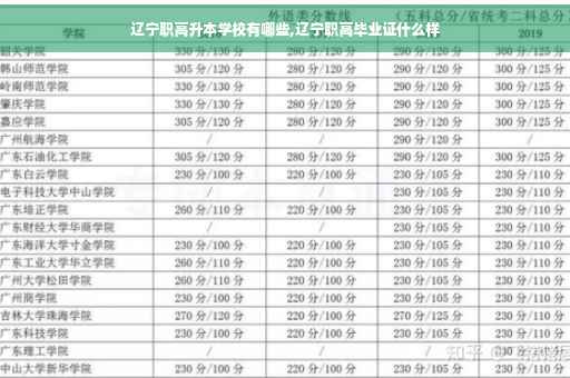 辽宁职高升本学校有哪些,辽宁职高毕业证什么样