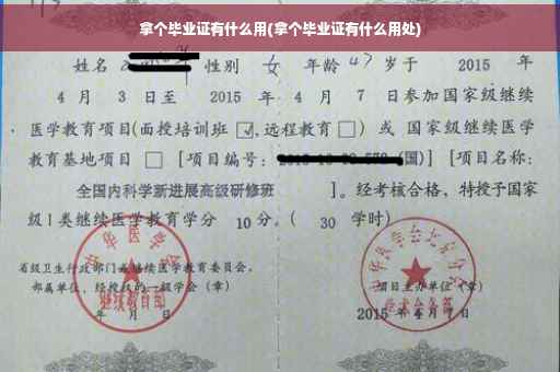 拿个毕业证有什么用(拿个毕业证有什么用处)