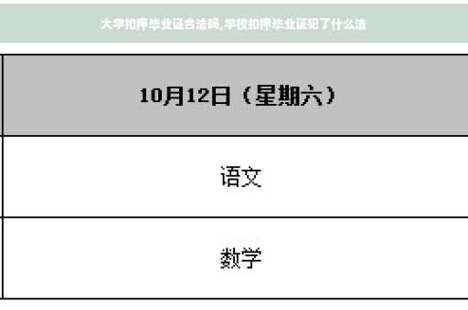 大学扣押毕业证合法吗,学校扣押毕业证犯了什么法