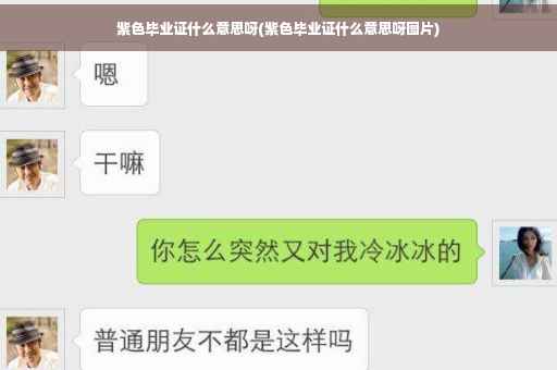 紫色毕业证什么意思呀(紫色毕业证什么意思呀图片)