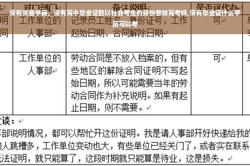 没有完整学籍，没有高中毕业证能以社会考生的身份参加高考吗,没有毕业证什么学历可以考