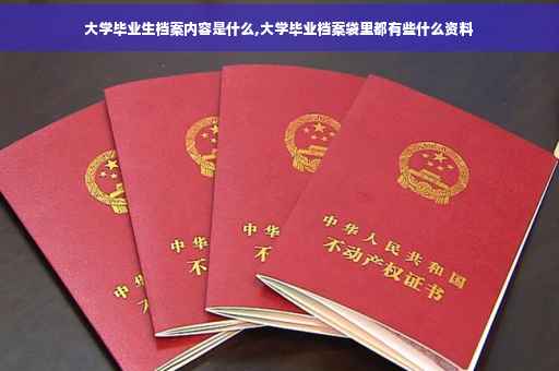 大学毕业生档案内容是什么,大学毕业档案袋里都有些什么资料