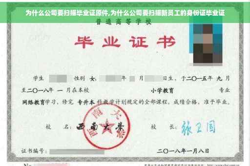 为什么公司要扫描毕业证原件,为什么公司要扫描新员工的身份证毕业证