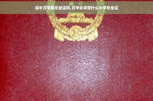 高中开学要毕业证吗,开学必须带什么小学毕业证