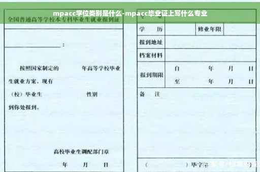 mpacc学位类别是什么-mpacc毕业证上写什么专业