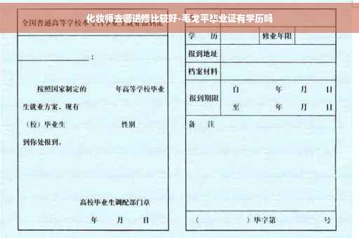 化妆师去哪进修比较好-毛戈平毕业证有学历吗