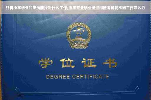 只有小学毕业的学历能找到什么工作,法学专业毕业没过司法考试找不到工作怎么办