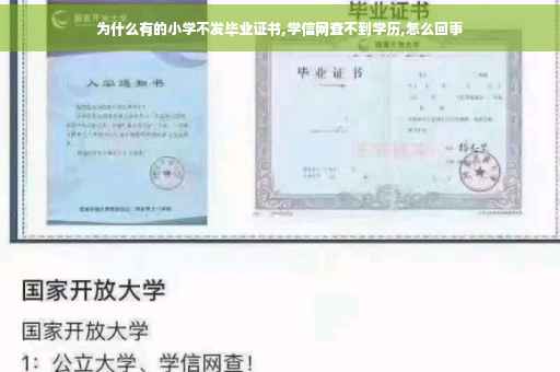 为什么有的小学不发毕业证书,学信网查不到学历,怎么回事