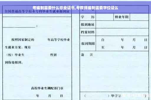 考编制需要什么毕业证书,考教师编制需要学位证么