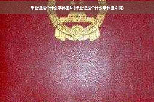 毕业证是个什么字体图片(毕业证是个什么字体图片啊)