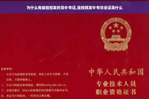 为什么有些技校发的是中专证,技校颁发中专毕业证是什么