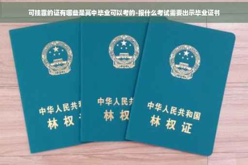 可挂靠的证有哪些是高中毕业可以考的-报什么考试需要出示毕业证书