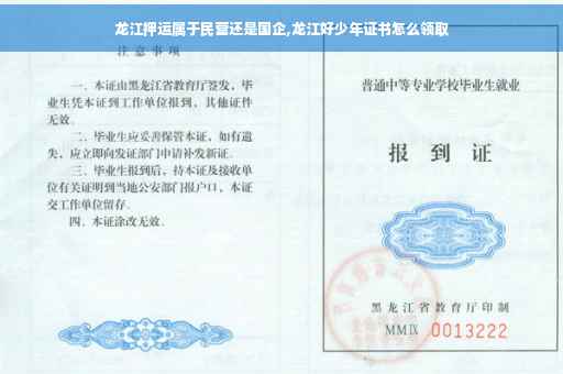 龙江押运属于民营还是国企,龙江好少年证书怎么领取