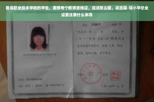 我是职业技术学校的学生，要想考个教师资格证，应该怎么做，求流程-领小学毕业证要注意什么事项