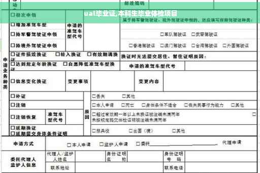 ual毕业证,本科生毕业体检项目