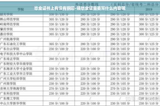毕业证书上有没有钢印-领毕业证需要写什么内容呢